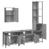 Ensemble de meubles de salle de bain 4 pcs Sonoma gris 
