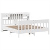 Cadre de lit sans matelas blanc 180x200 cm bois massif de pin 