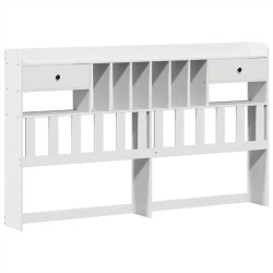 Cadre de lit sans matelas blanc 180x200 cm bois massif de pin 