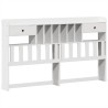 Cadre de lit sans matelas blanc 180x200 cm bois massif de pin 