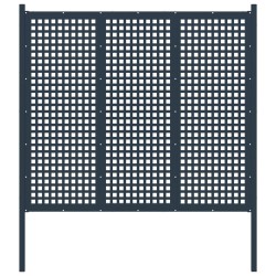 Clôture de jardin Acier 177x200 cm Anthracite 