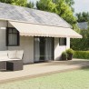Tissu de remplacement de cantonnière d’auvent multicolore 6 m 