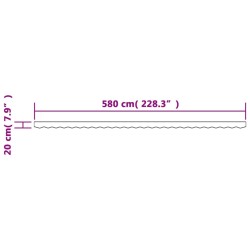 Tissu de remplacement de cantonnière d’auvent multicolore 6 m 