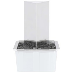 Fontaine de jardin et pompe Acier inoxydable 76 cm Triangulaire 