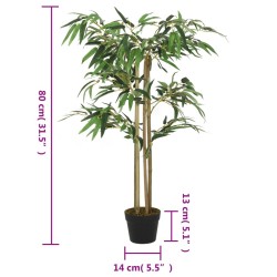 Bambou artificiel 380 feuilles 80 cm vert 