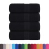 Serviettes de visage 4 pcs noir 30x30 cm 360 g/m² 100% coton 