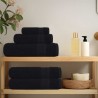 Serviettes de visage 4 pcs noir 30x30 cm 360 g/m² 100% coton 