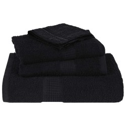 Serviettes de visage 4 pcs noir 30x30 cm 360 g/m² 100% coton 