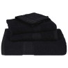 Serviettes de visage 4 pcs noir 30x30 cm 360 g/m² 100% coton 