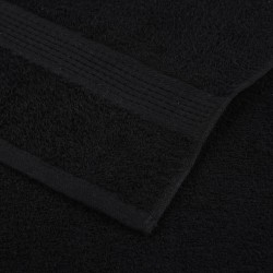 Serviettes de visage 4 pcs noir 30x30 cm 360 g/m² 100% coton 