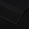 Serviettes de visage 4 pcs noir 30x30 cm 360 g/m² 100% coton 
