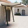 Auvent manuel rétractable avec poteaux 3x2,5 m Crème 