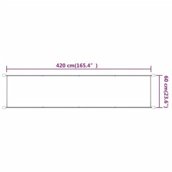 Auvent vertical Bleu 60x420 cm Tissu oxford 