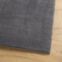 Tapis HUARTE à poils courts doux et lavable anthracite 60x110cm 