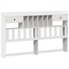 Cadre de lit sans matelas blanc 200x200 cm bois massif de pin 