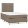 Sommier à lattes de lit avec matelas taupe 120x190 cm tissu 