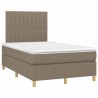Sommier à lattes de lit avec matelas taupe 120x190 cm tissu 