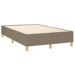Sommier à lattes de lit avec matelas taupe 120x190 cm tissu 