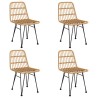 Ensemble à manger de jardin 5pcs Résine tressée 