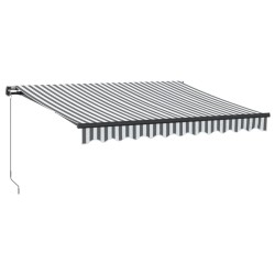 Auvent manuel rétractable anthracite et blanc 300x250 cm 