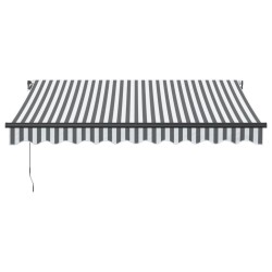 Auvent manuel rétractable anthracite et blanc 300x250 cm 