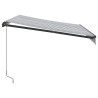 Auvent manuel rétractable anthracite et blanc 300x250 cm 