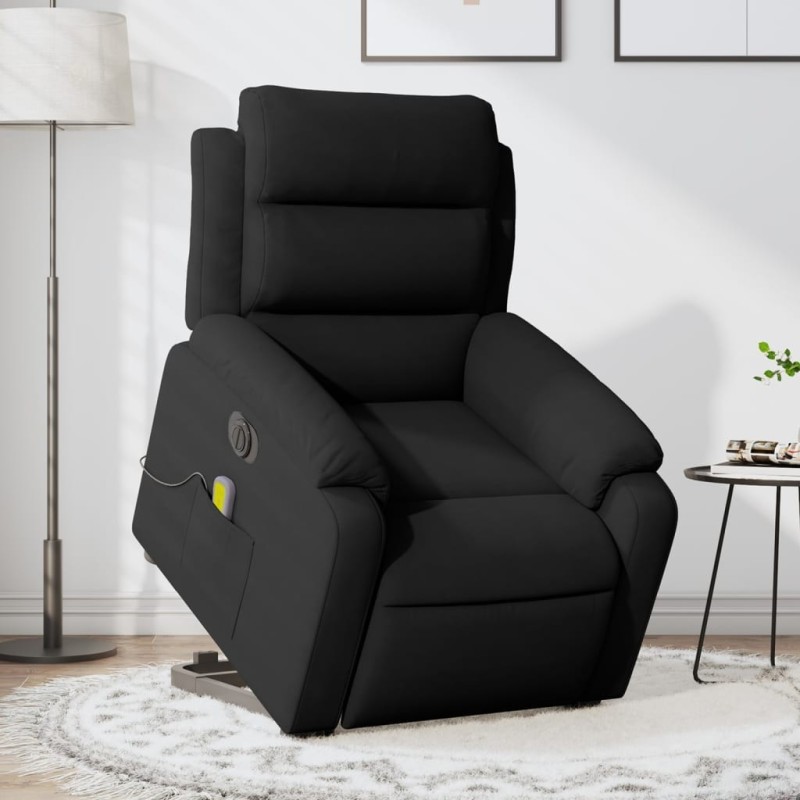 Fauteuil inclinable de massage électrique noir velours 