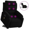 Fauteuil inclinable de massage électrique noir velours 