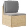 Coussin de palette pour dossier Gris 50x40x12 cm en tissu Oxford 