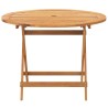 Ensemble à manger de jardin 5 pcs motif de feuilles tissu bois 