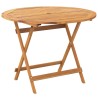 Ensemble à manger de jardin 5 pcs motif de feuilles tissu bois 