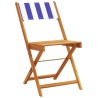 Chaises de jardin pliantes lot de 8 tissu et bois massif 