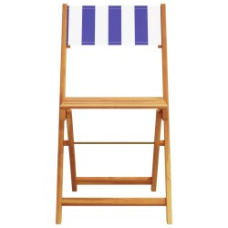 Chaises de jardin pliantes lot de 8 tissu et bois massif 