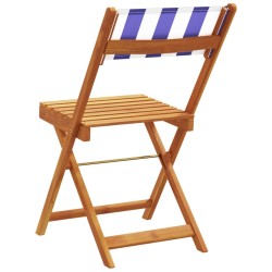 Chaises de jardin pliantes lot de 8 tissu et bois massif 