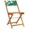 Chaises de jardin pliantes lot de 8 vert tissu et bois massif 