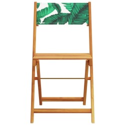 Chaises de jardin pliantes lot de 8 vert tissu et bois massif 