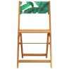 Chaises de jardin pliantes lot de 8 vert tissu et bois massif 