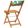 Chaises de jardin pliantes lot de 8 vert tissu et bois massif 