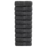 Serviettes de visage de qualité sup. SOLUND 10 pcs anthracite 