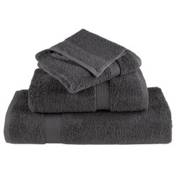 Serviettes de visage de qualité sup. SOLUND 10 pcs anthracite 