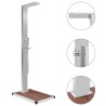 Douche d'extérieur avec receveur de douche WPC Acier inoxydable 