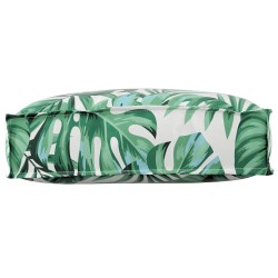 Coussin de Palette pour Dossier Motif Feuille 50x40x12 cm Tissu Oxford 