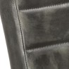 Chaises à manger cantilever lot de 2 gris cuir véritable 