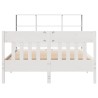 Cadre de lit sans matelas blanc 135x190 cm bois de pin massif 