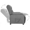Fauteuil Gris clair Tissu 