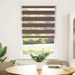 Store zèbre marron 90x100 cm largeur du tissu 85,9 cm polyester 