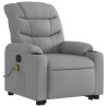 Fauteuil inclinable de massage électrique Gris clair Tissu 