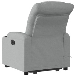 Fauteuil inclinable de massage électrique Gris clair Tissu 