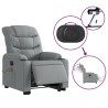 Fauteuil inclinable de massage électrique Gris clair Tissu 