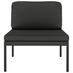 Salon de jardin 3 pcs avec coussins Aluminium Anthracite 